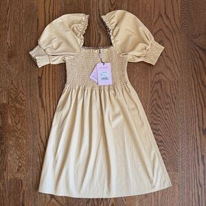 Avec Les Filles Butter Yellow Faux Leather Mini Dress. Soft & Beautiful!